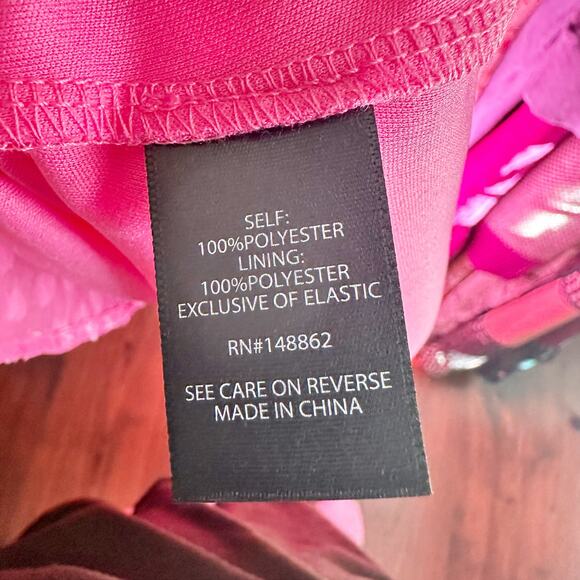 Torrid Hot Pink Clip Heart Chiffon Skater Spaghetti Midi Dress Plus Size 3X NEW - Picture 9 of 12